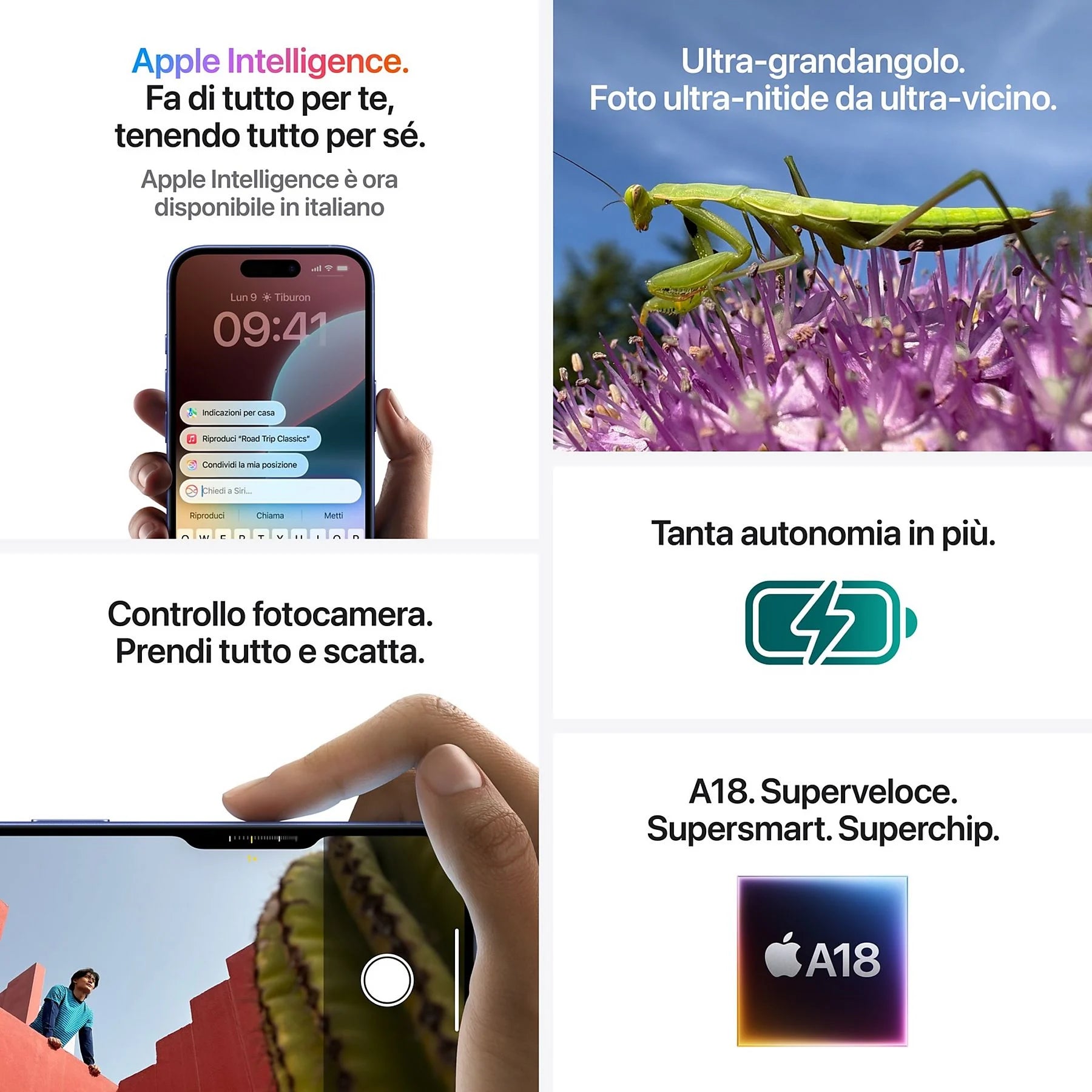 Apple iPhone 16  256GB Nero (Ricondizionato A+) Garanzia 2 Anni