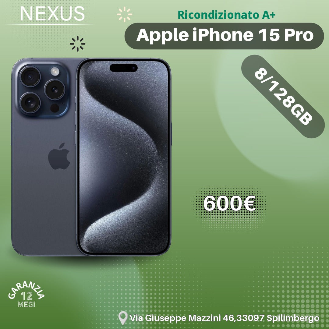 Apple iPhone 15 Pro  8/128 Titanio Blu